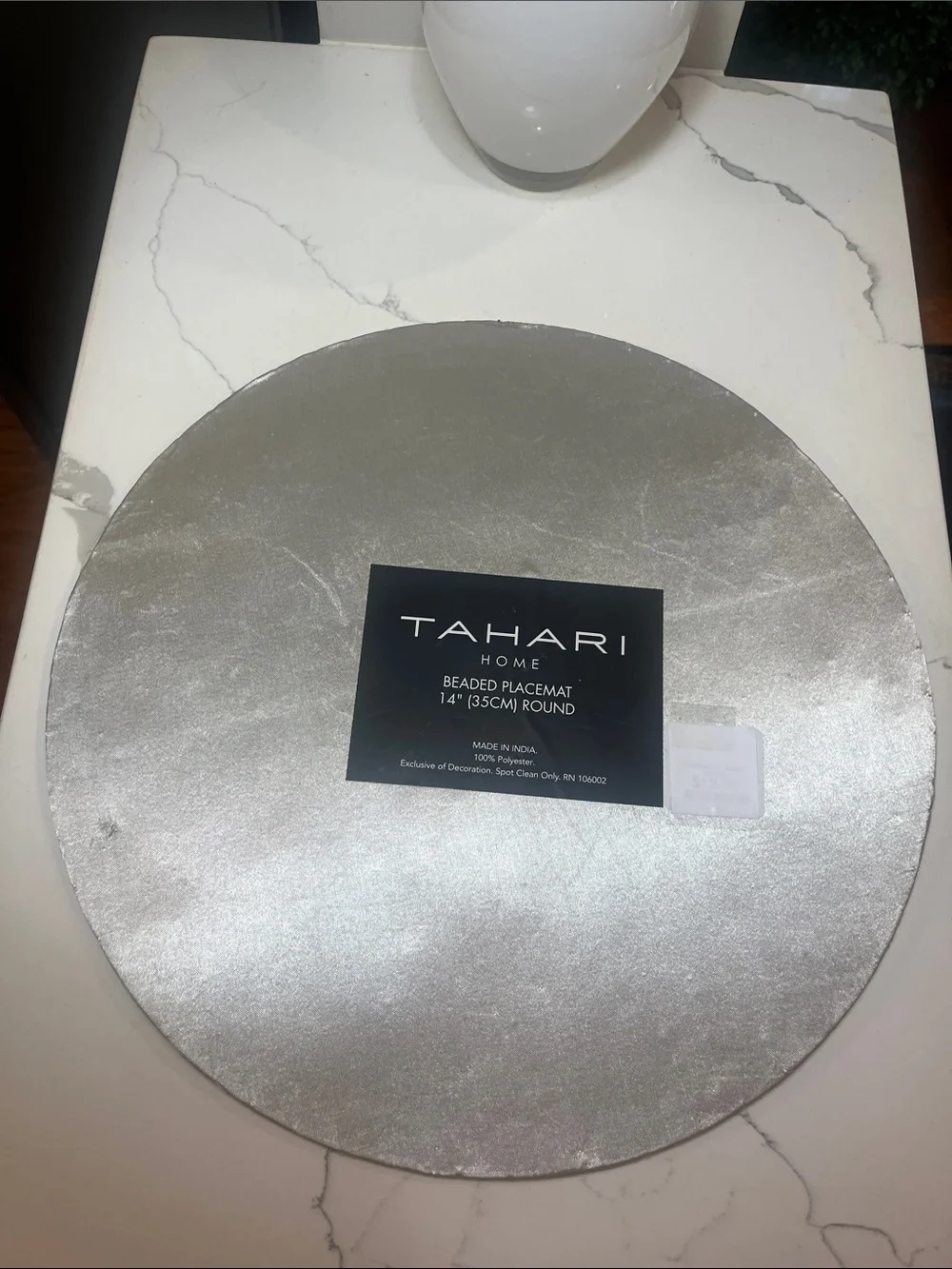 Tahari FALL LEAVES Beaded Placemat Charger 14” Multicolor Fall Thanksgiving NEW